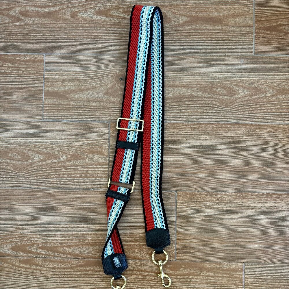 MARC JACOBS HANDBAG CROSS BODY SHOULDER STRAP WITH LEATHER ACCENT TABS